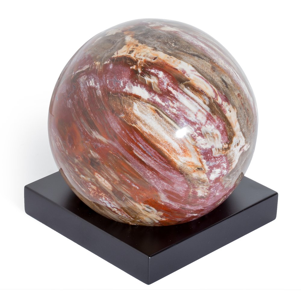 Petrified wood sphere