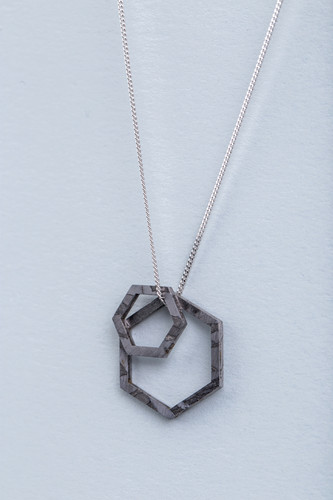 Meteorite pendant SNEBA Hexagon