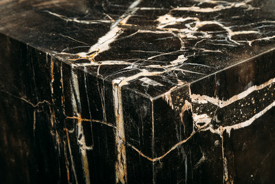 Petrified wood decorative cube