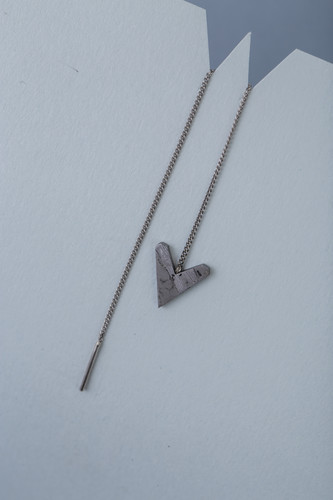 Meteorite mono earring  SNEBA Heart
