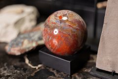 Petrified wood sphere